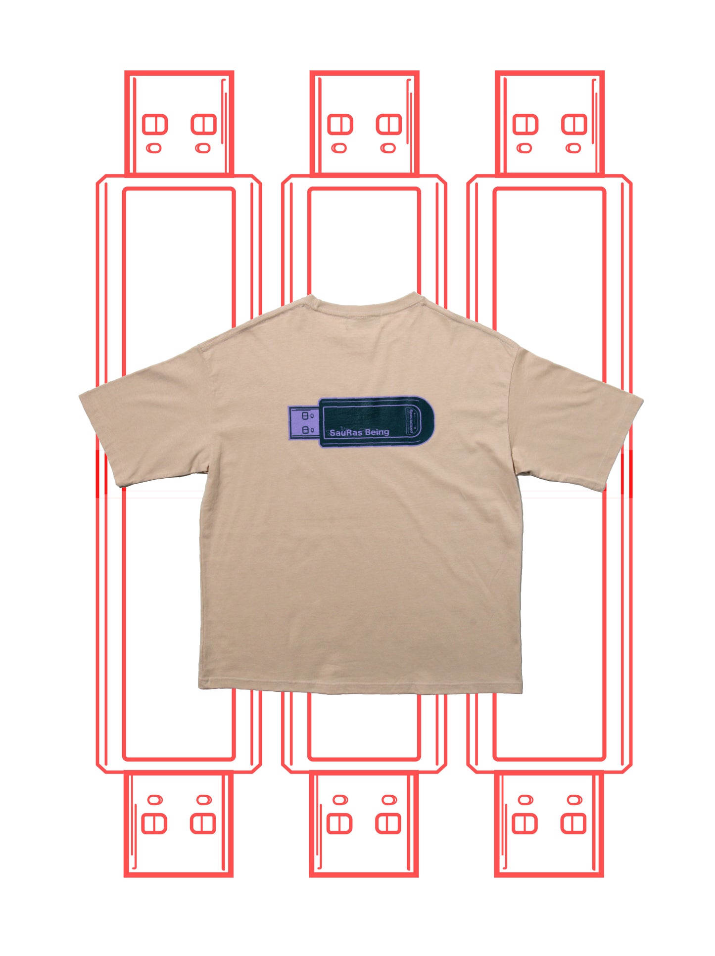 A-Specialized electronic damage T shirts