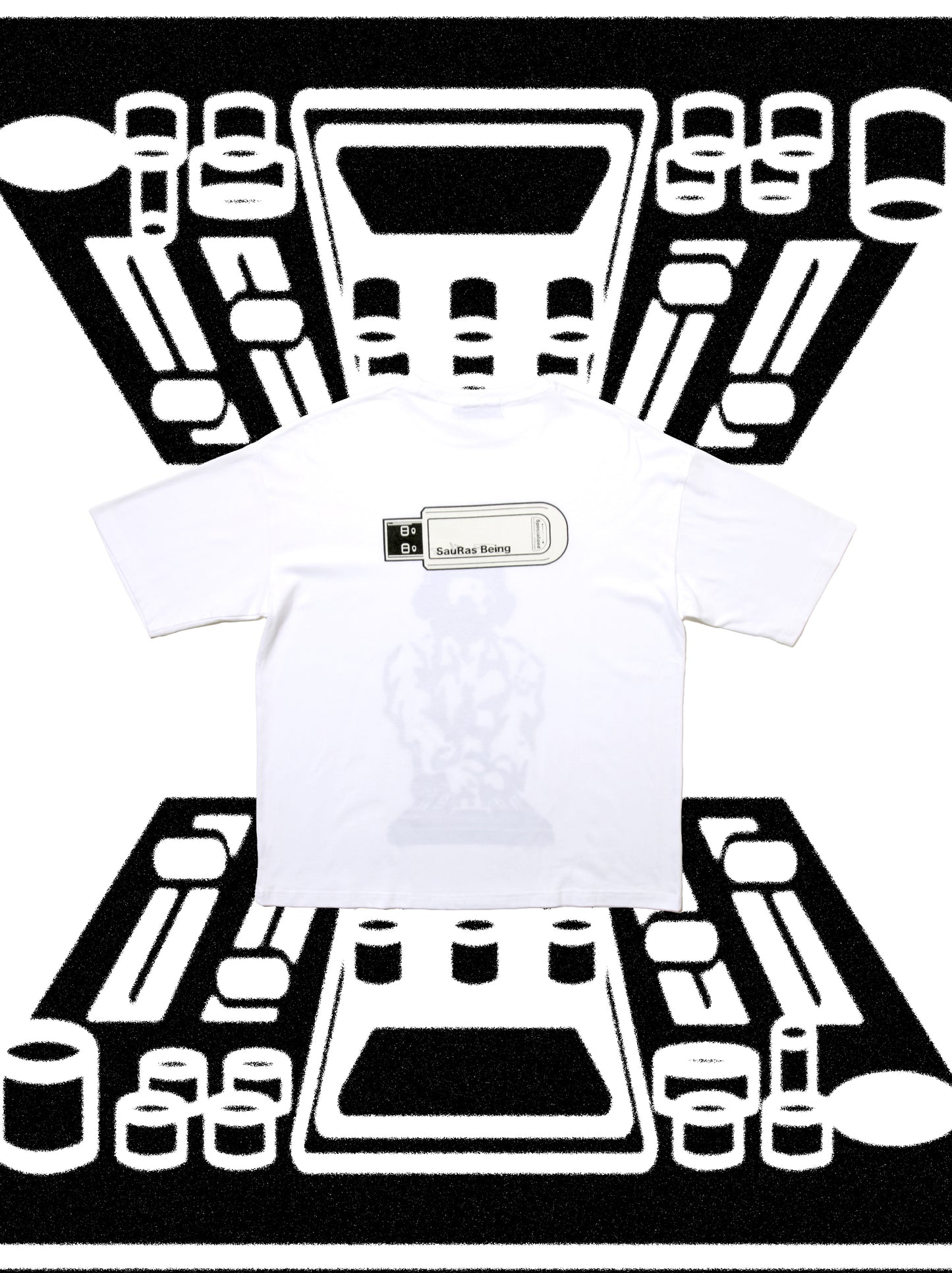 A-Specialized electronic damage T shirts