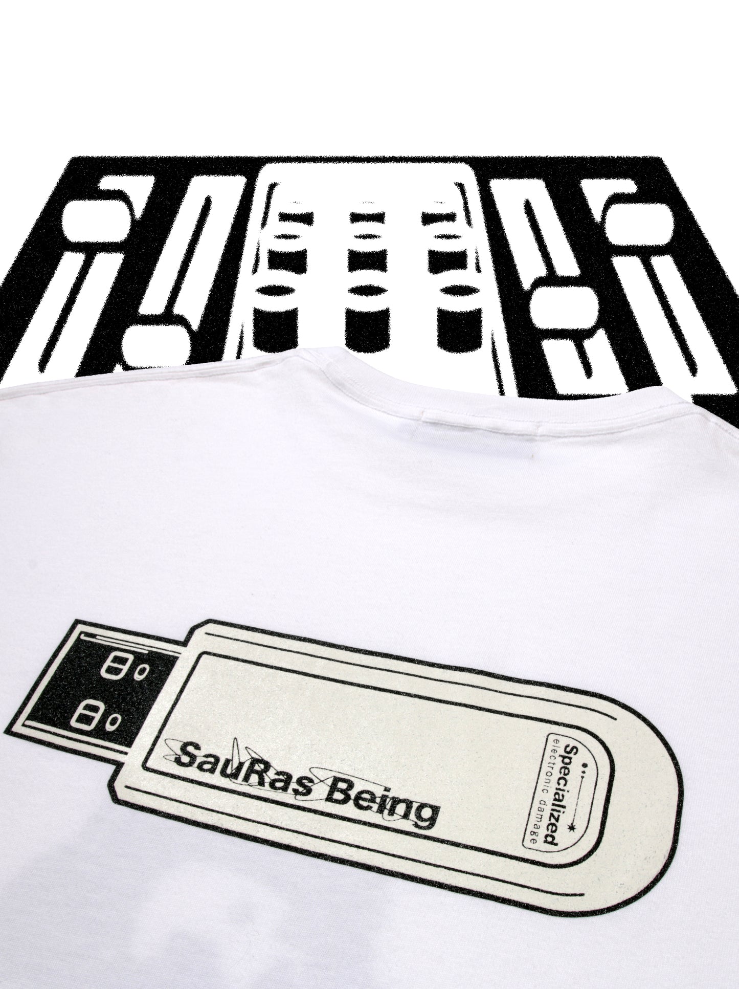 A-Specialized electronic damage T shirts