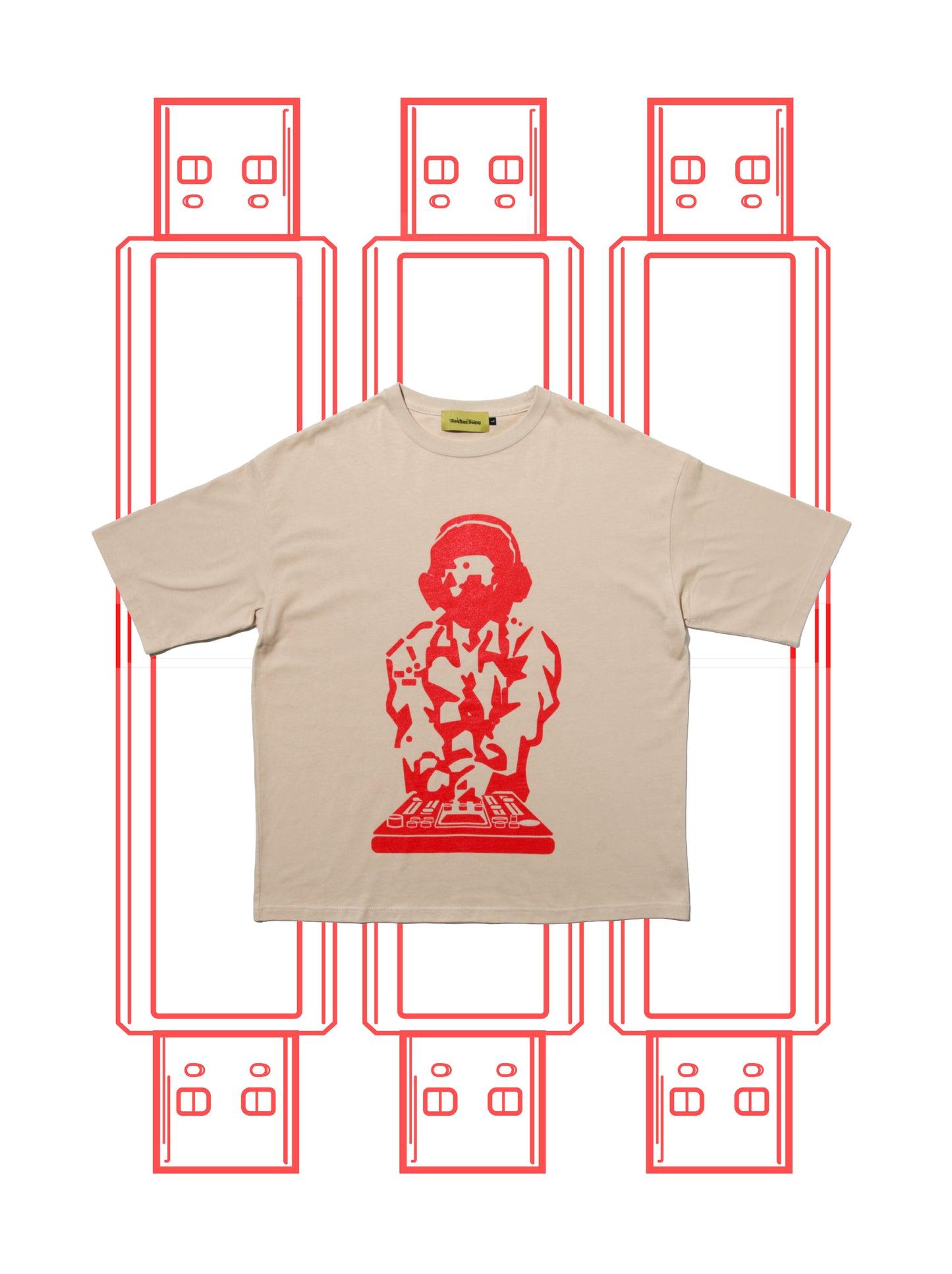 A-Specialized electronic damage T shirts